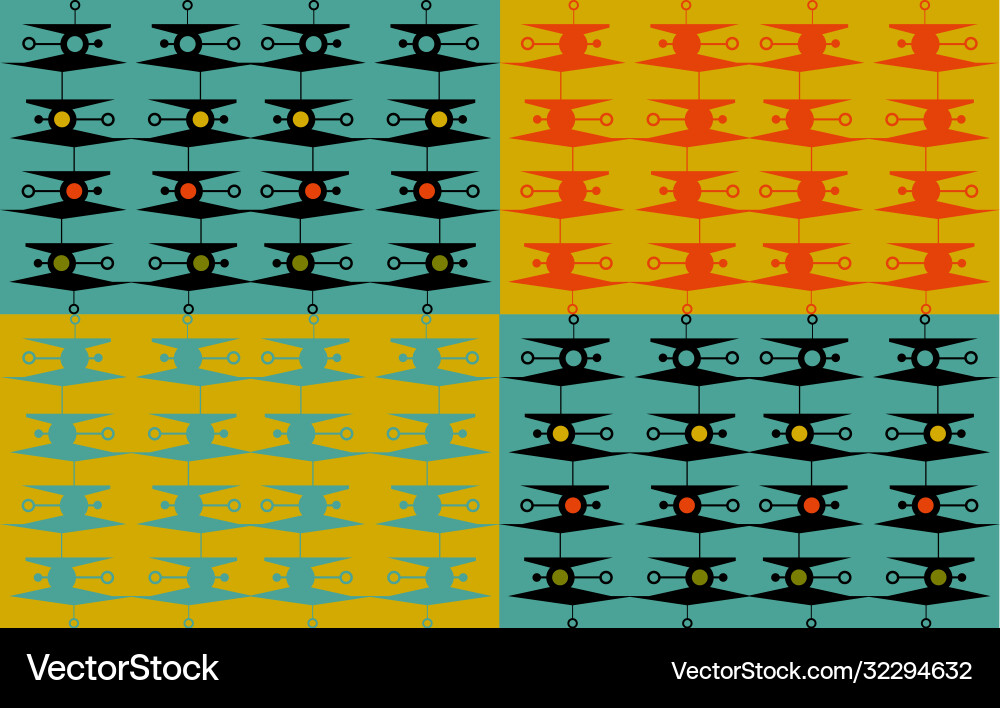 Abstract retro style pattern with geometric shapes Abstract retro style pattern with geometric shapes Vector Image