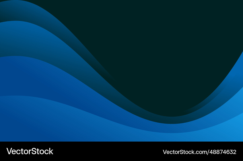 Blue wave gradient design background abstract vector image