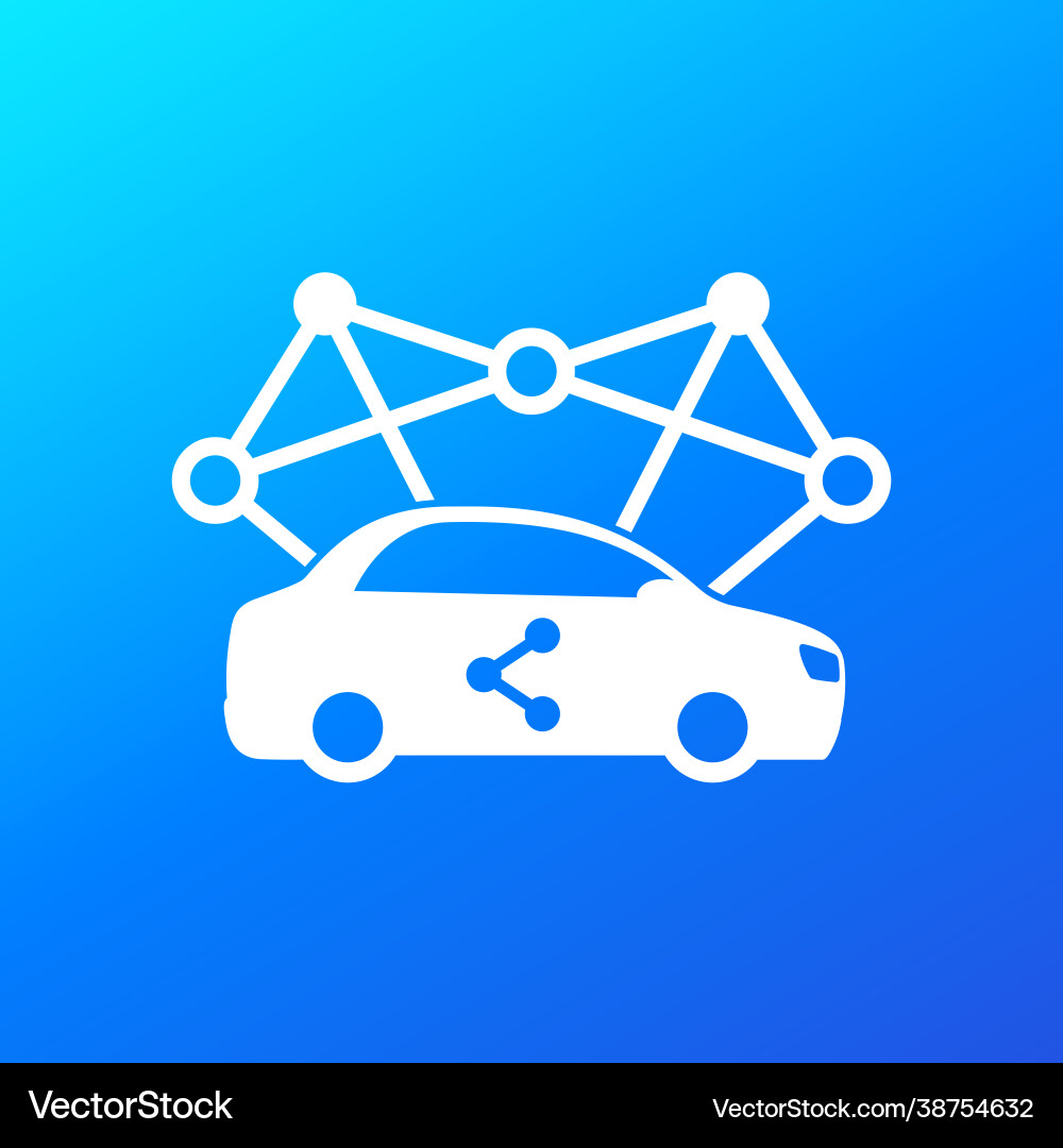 Carsharing icon for web and apps art Vector Image