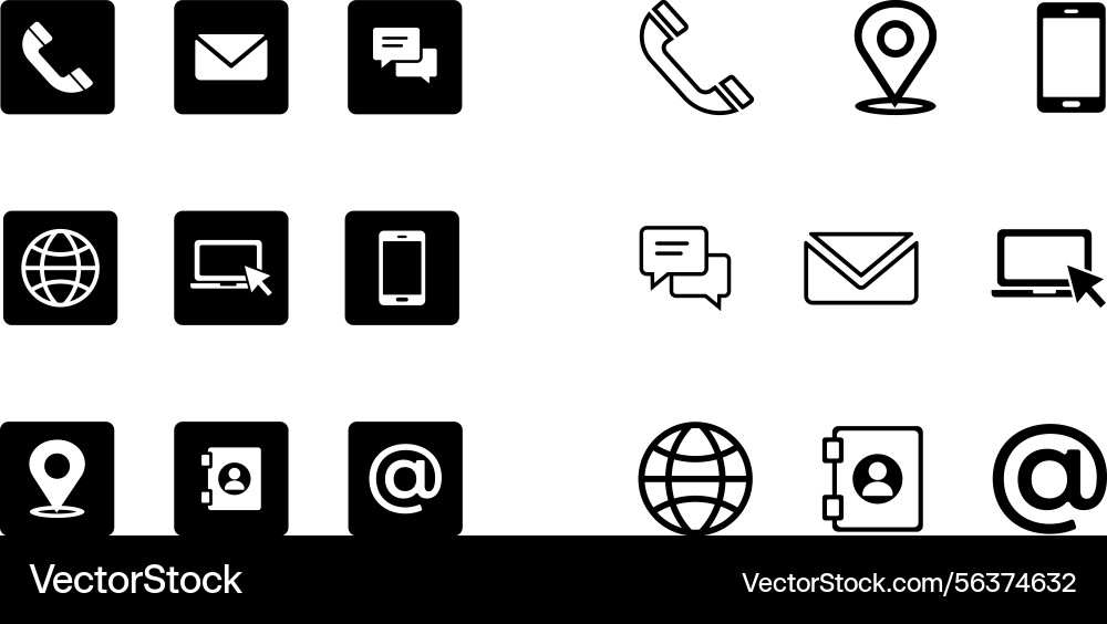 Communication icons for user interfaces Communication icons for user interfaces Vector Image