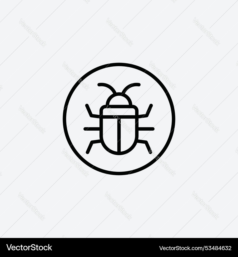 Debugline in thin line black color flat simple Vector Image