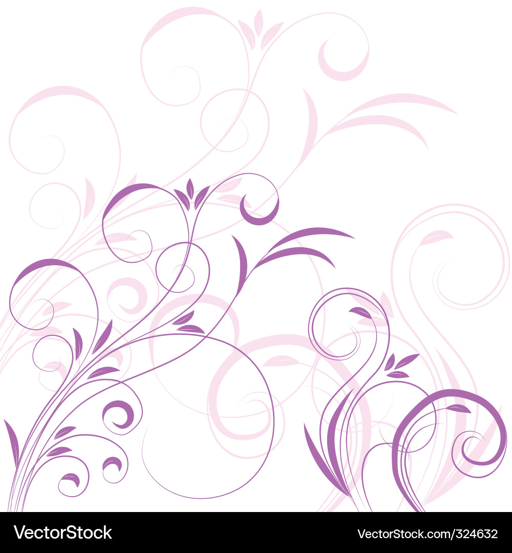 Floral Scroll Pattern vector image