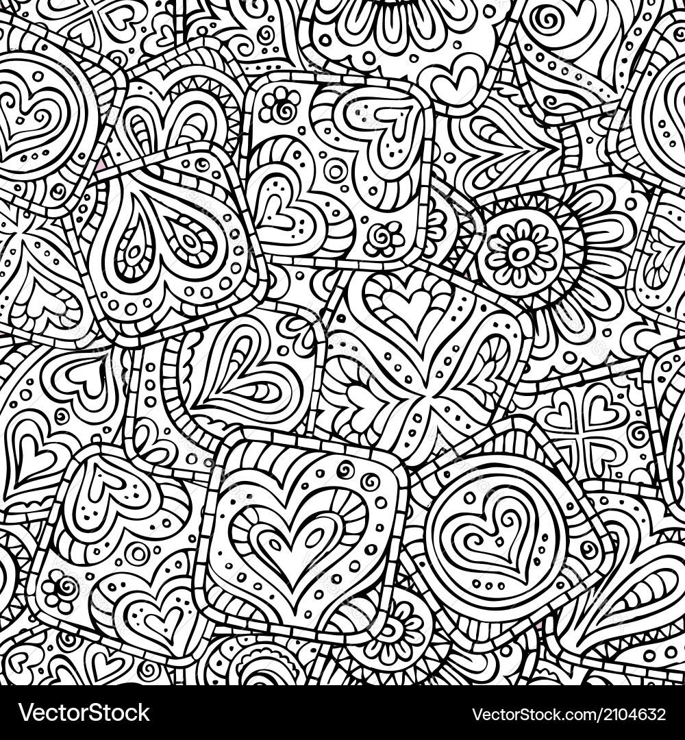 Heart Pattern Seamless Texture vector image
