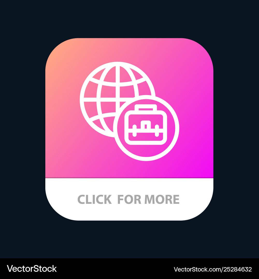 International business mobile app button android International business mobile app button android vector image
