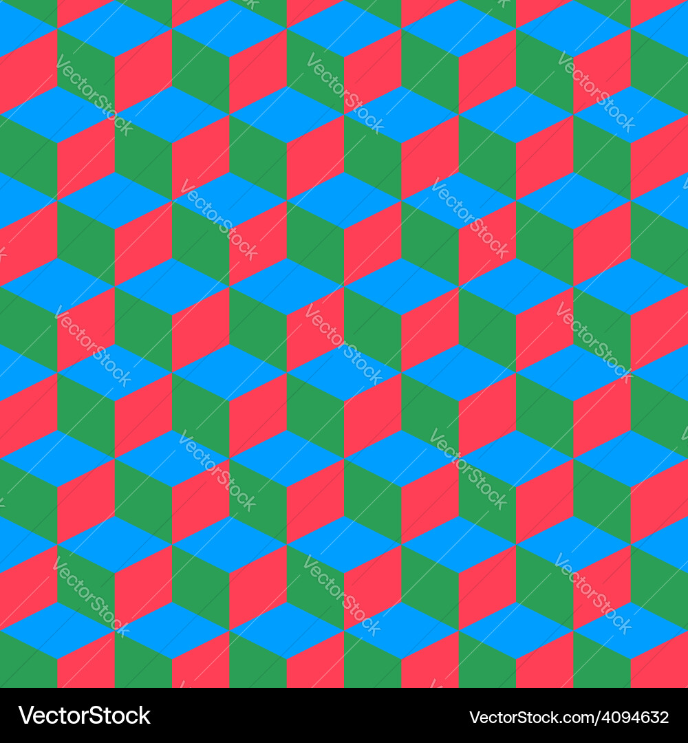 Isometric cube abstract background vector image