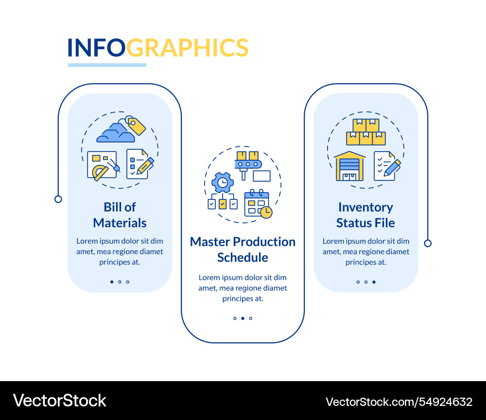 Mrp input rectangle infographic Vector Image