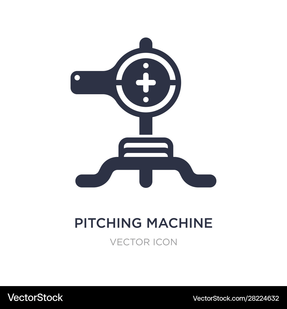 Pitching machine icon on white background simple Vector Image