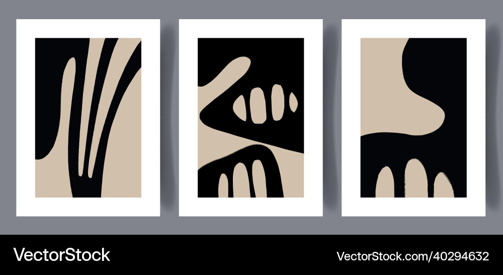 Scandinavian abstract print set Scandinavian abstract print set vector image