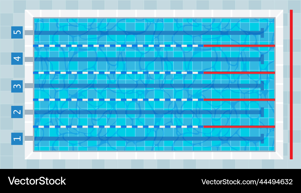 Schwimmbad - Sport und Fitness Vektorbild