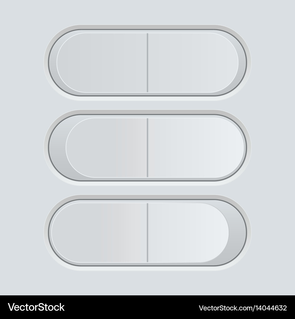 Switch button blank gray pushing vector image