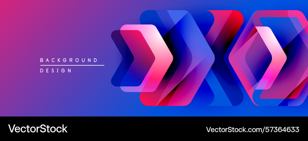 Abstract geometric shapes overlap creating Vector Image