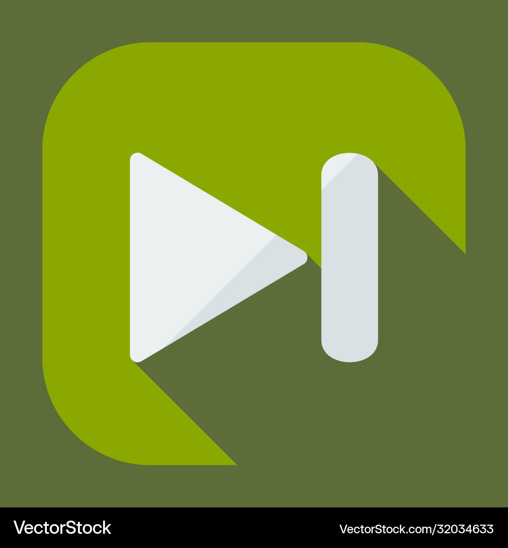 Flat modern design with shadow icon player vector image