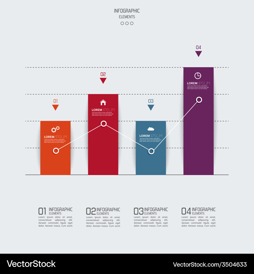 Graph paper with indicators and scale growth vector image