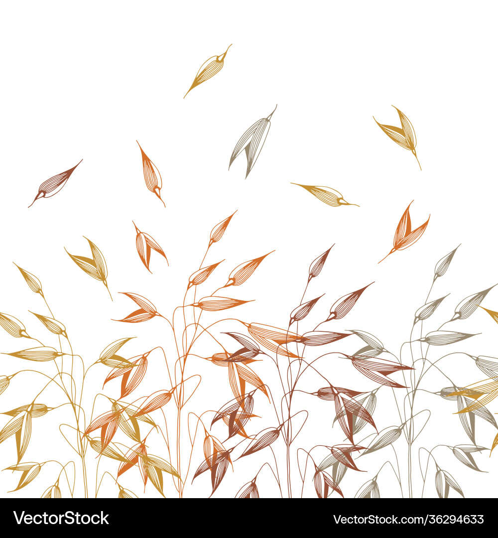 Horizontal seamless pattern with spikelets Horizontal seamless pattern with spikelets Vector Image