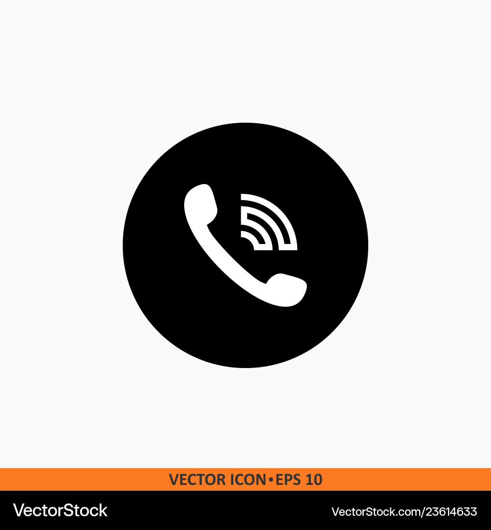 Phone call icon round button Phone call icon round button Vector Image
