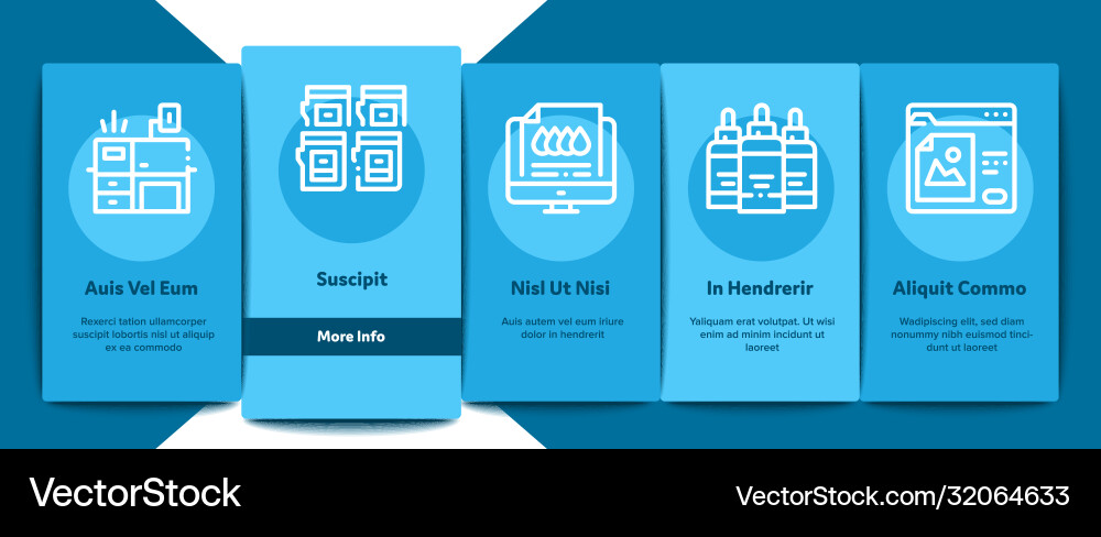 Polygraphy printing service onboarding elements Polygraphy printing service onboarding elements Vector Image