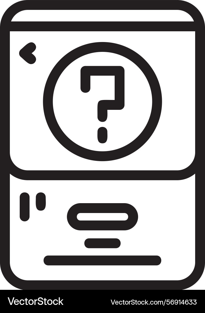 Question mark linear style icon design vector image