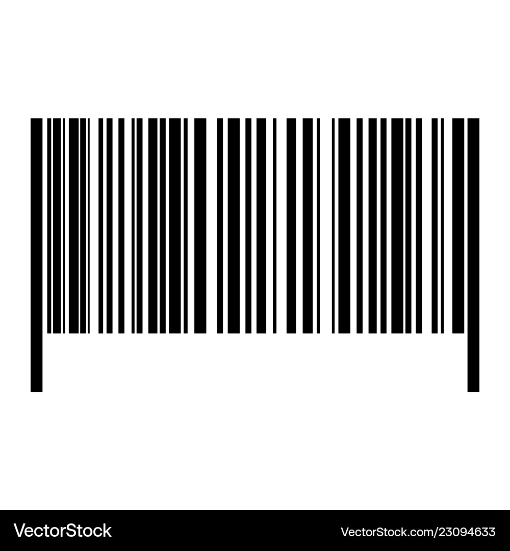 Realistic bar code icon Realistic bar code icon vector image
