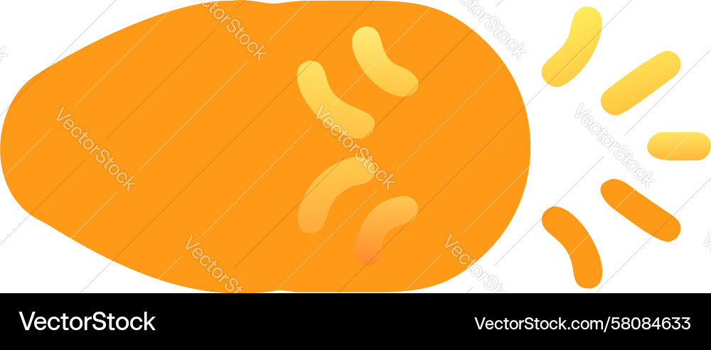 Rounded Orange Slice Element Vector Image