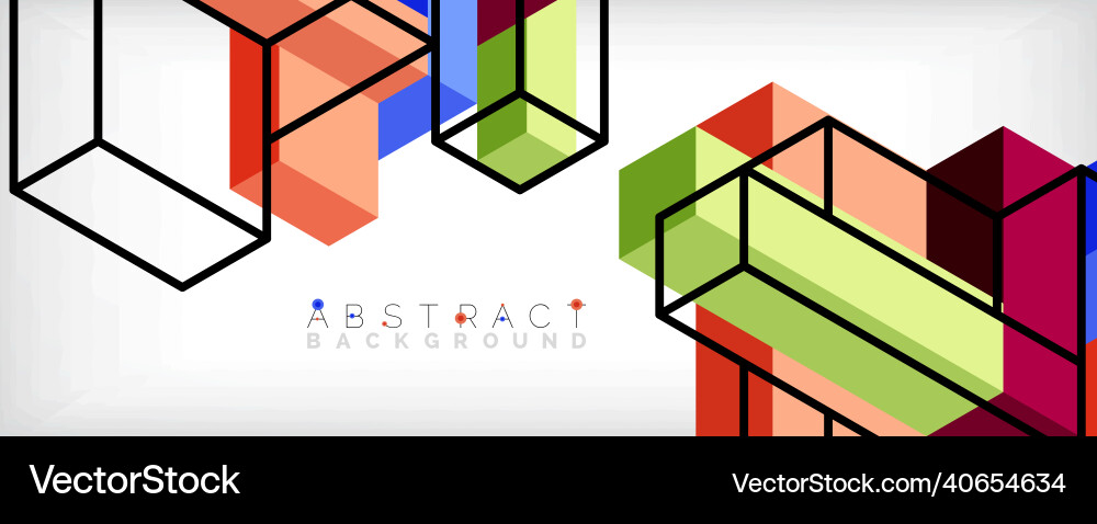 Abstract background 3d cubes cubic elements Abstract background 3d cubes cubic elements vector image