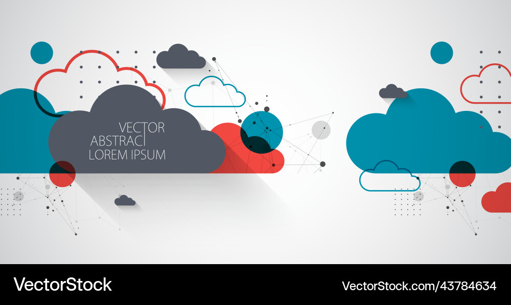 Abstract background with clouds technological Abstract background with clouds technological Vector Image