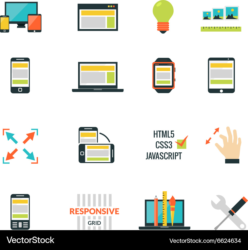 Adaptive responsive web design vector image