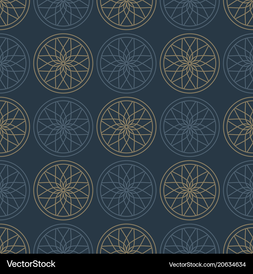 Circular gothic pattern vector image