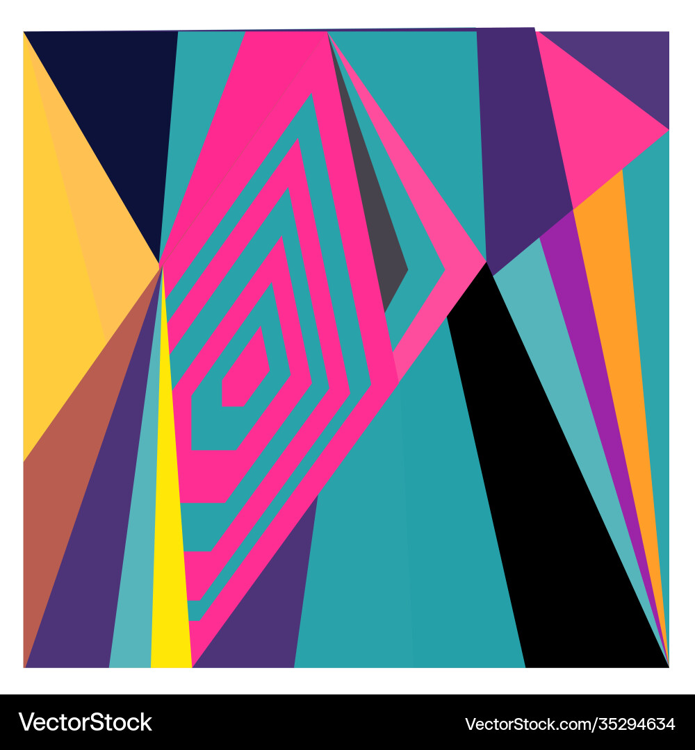Colorful geometric and curve background pattern Vector Image
