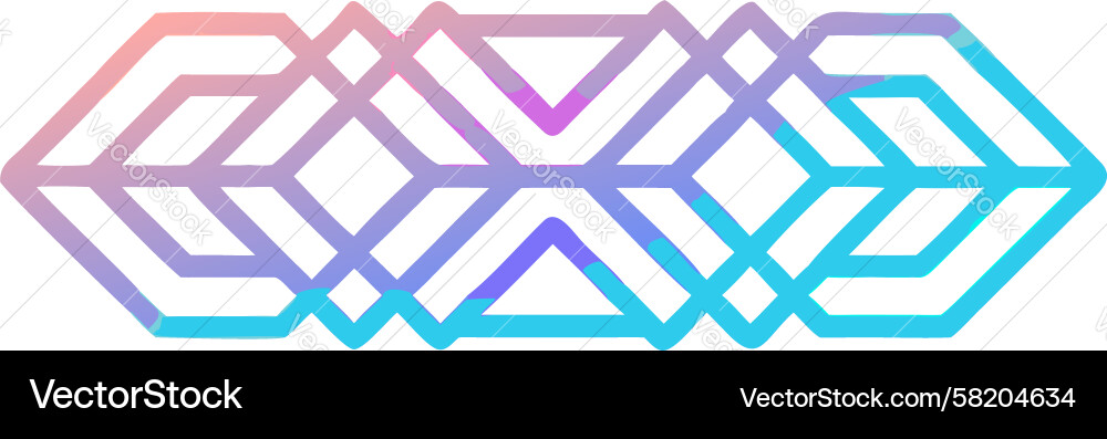 Complex Geometric Shape Array Vector Image