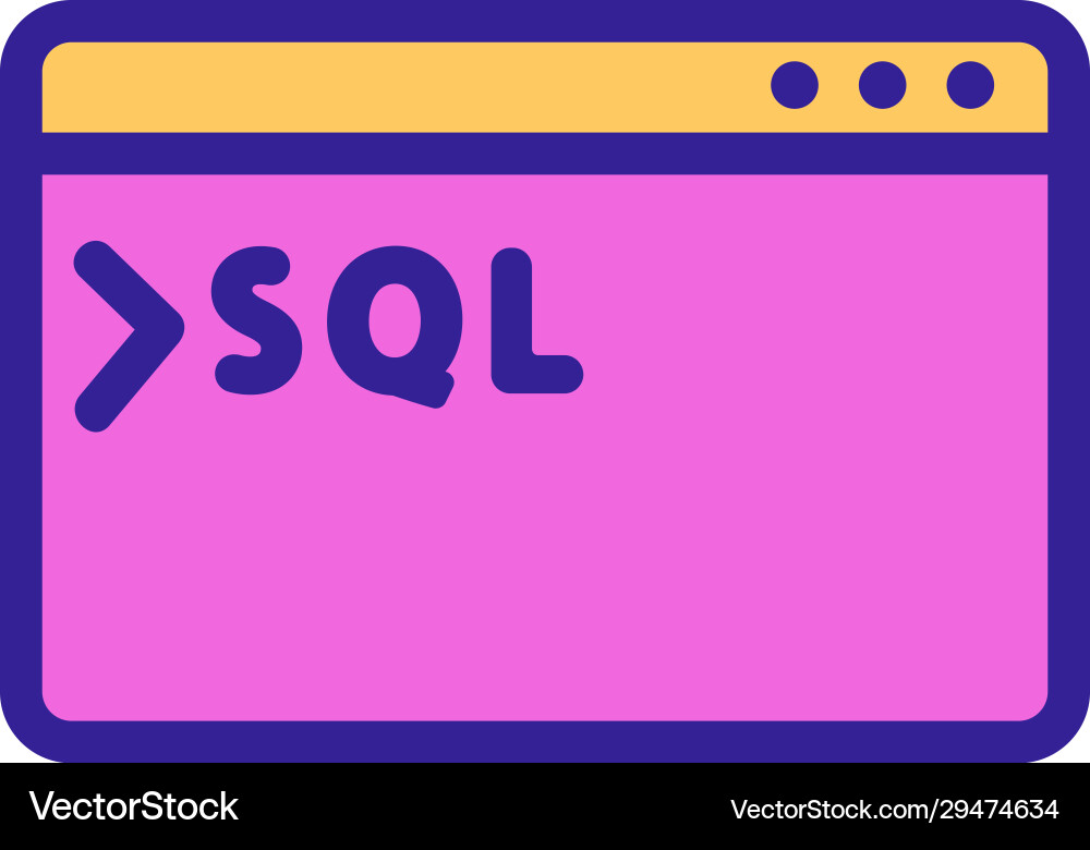 Database is an icon isolated contour Database is an icon isolated contour Vector Image