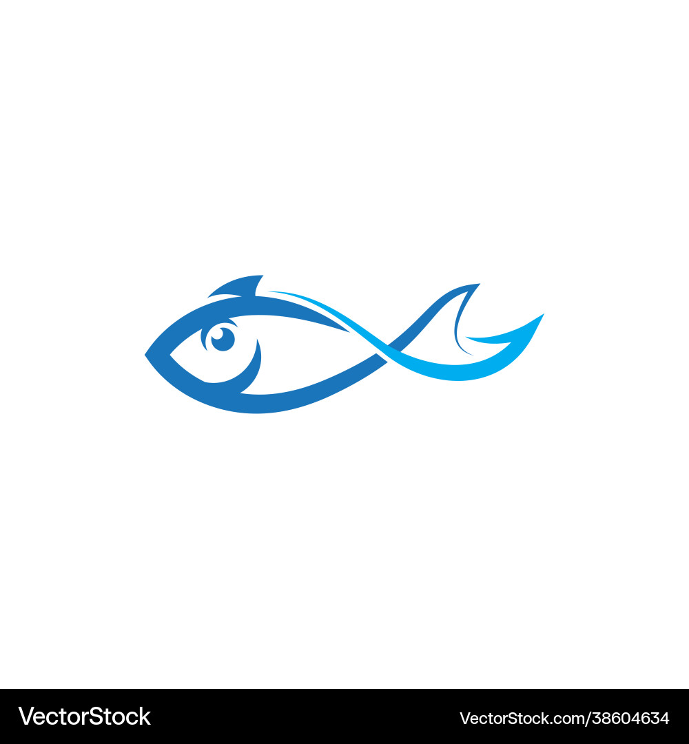 Fish logo template creative symbol Vector Image
