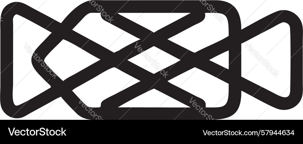 Intricate Linear Loop Vector Image