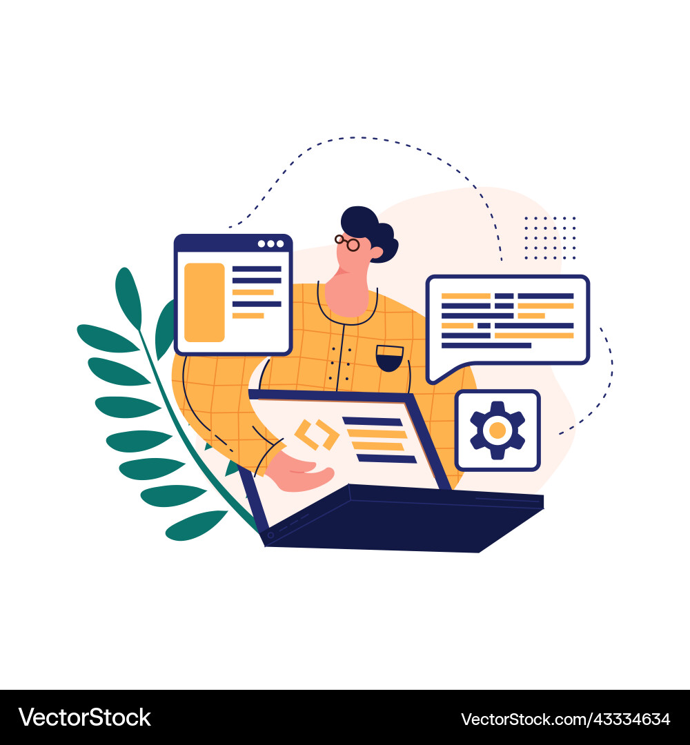 Programmierer arbeiten an Web-Entwicklungssoftware Programmierer arbeiten an Web-Entwicklungssoftware vektorbild