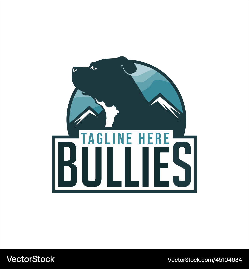 Silhouette Hund Berg Logo Emblem Design Silhouette Hund Berg Logo Emblem Design vektorbild