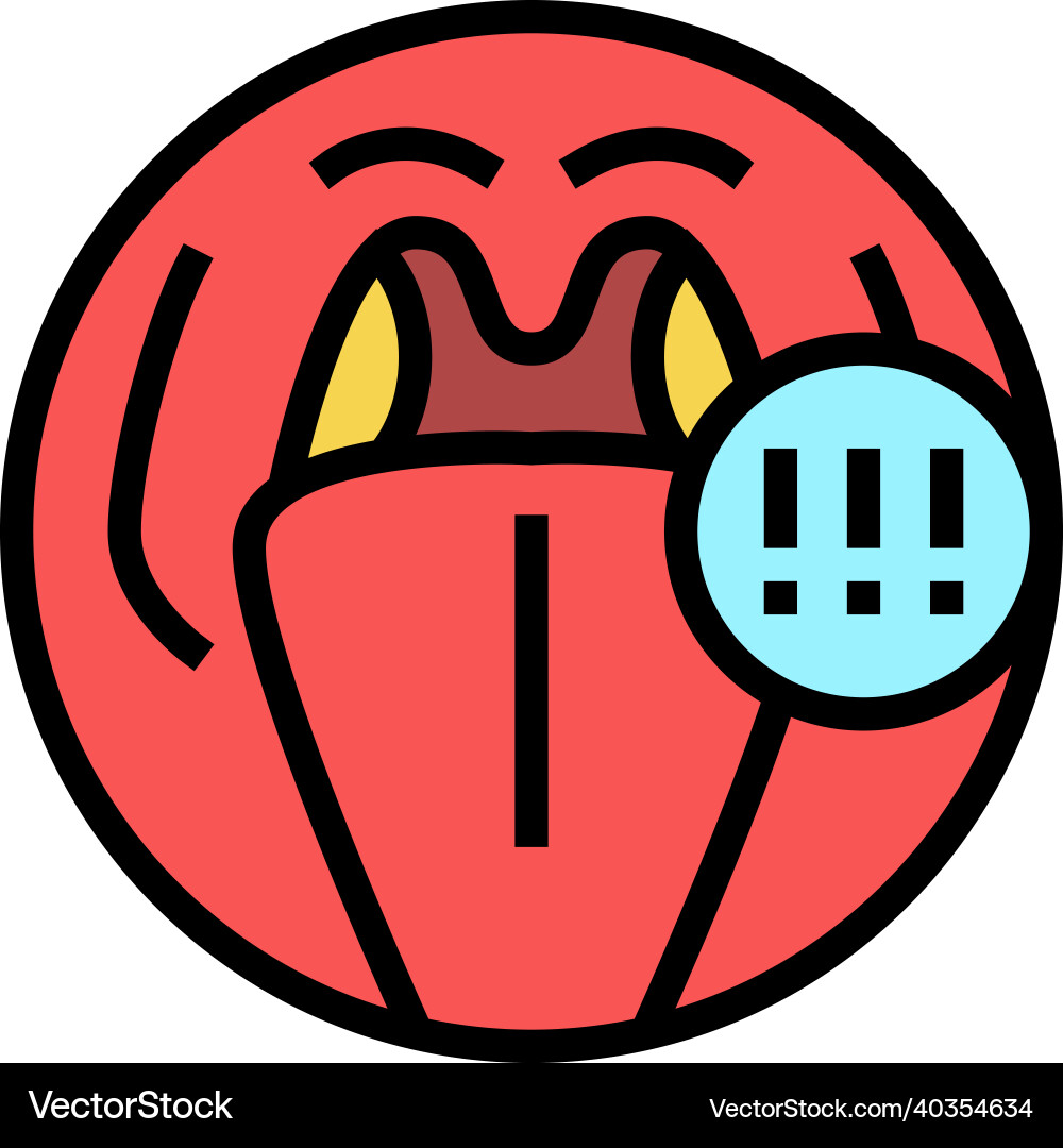 Tonsils adenoid problems color icon Tonsils adenoid problems color icon vector image