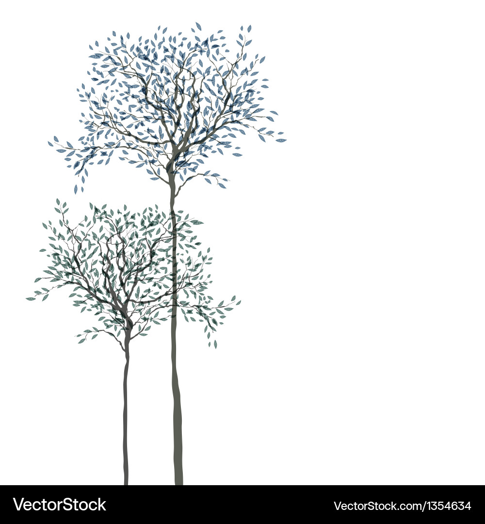 Trees background vector image
