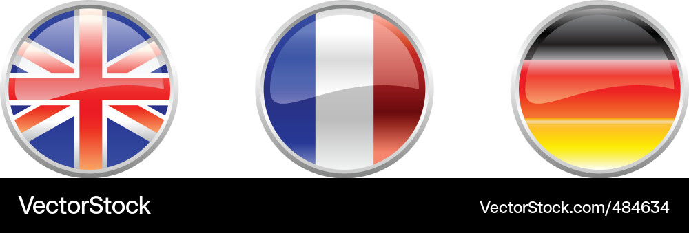 World flags buttons Vector Image