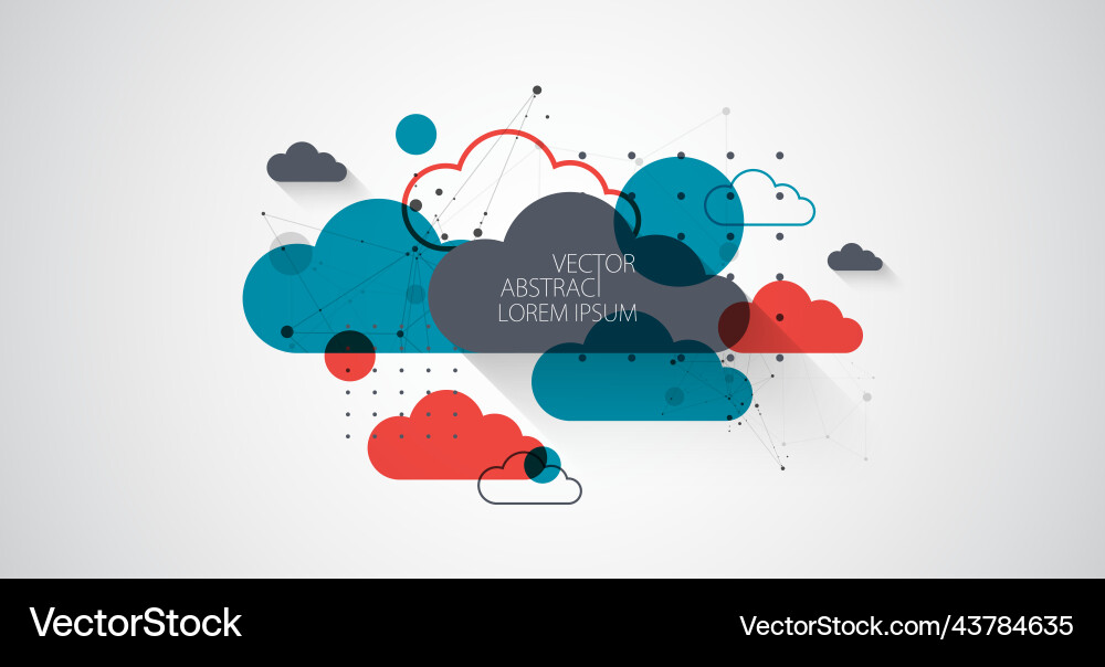Abstract background with clouds technological Abstract background with clouds technological vector image