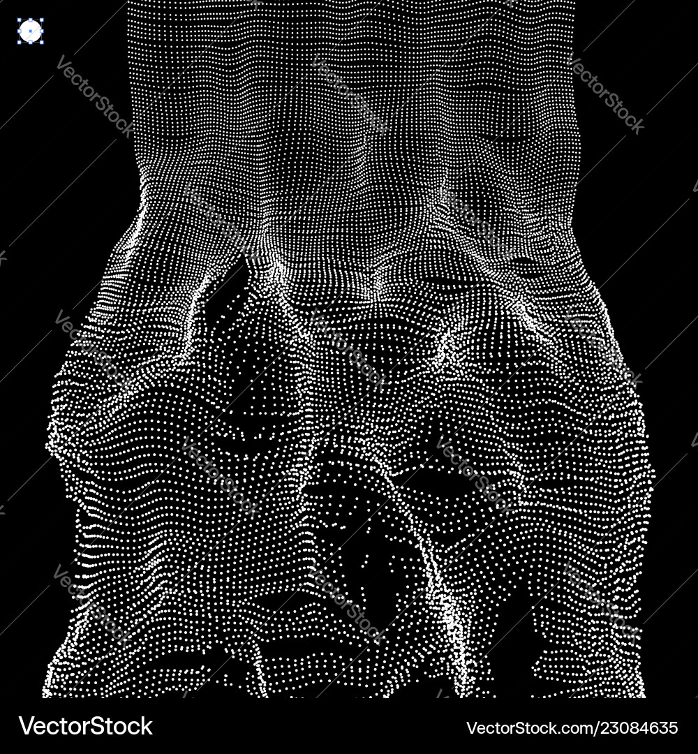 Array with dynamic particles 3d technology style Array with dynamic particles 3d technology style Vector Image