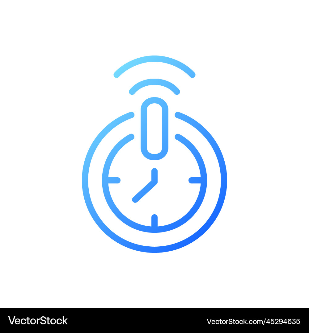 Automatic shut off timer pixel perfect gradient Vector Image
