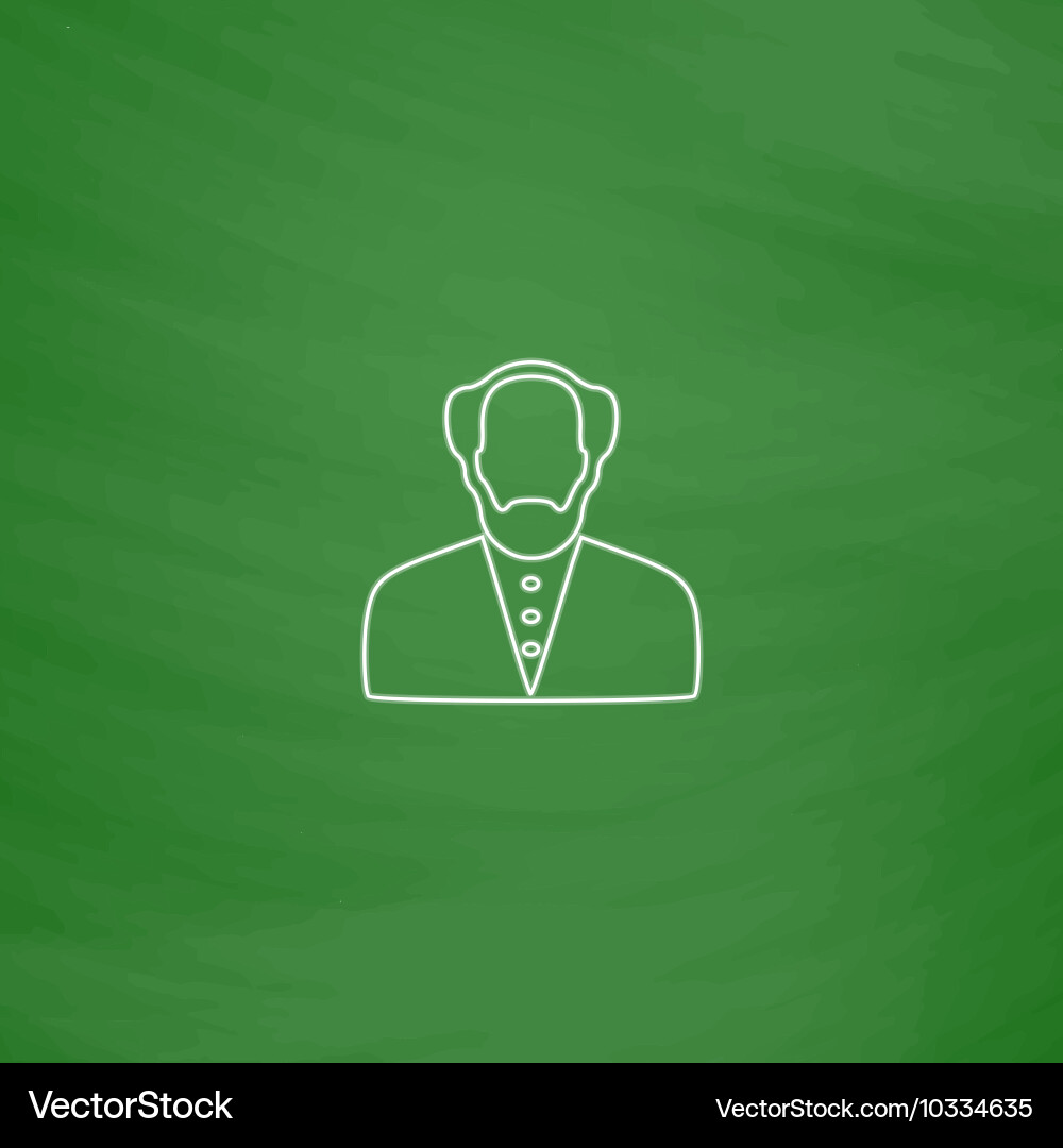 Bald man computer symbol Vector Image