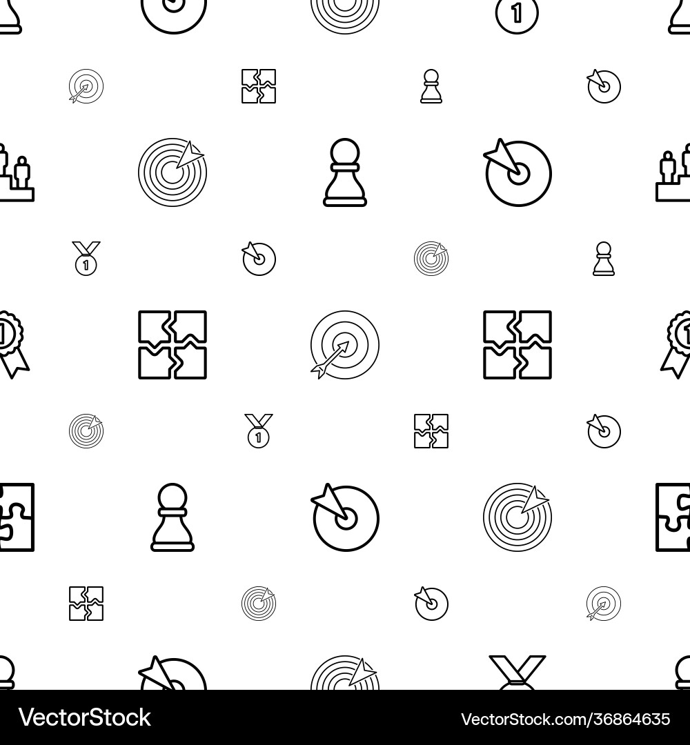 Challenge icons pattern seamless white background vector image