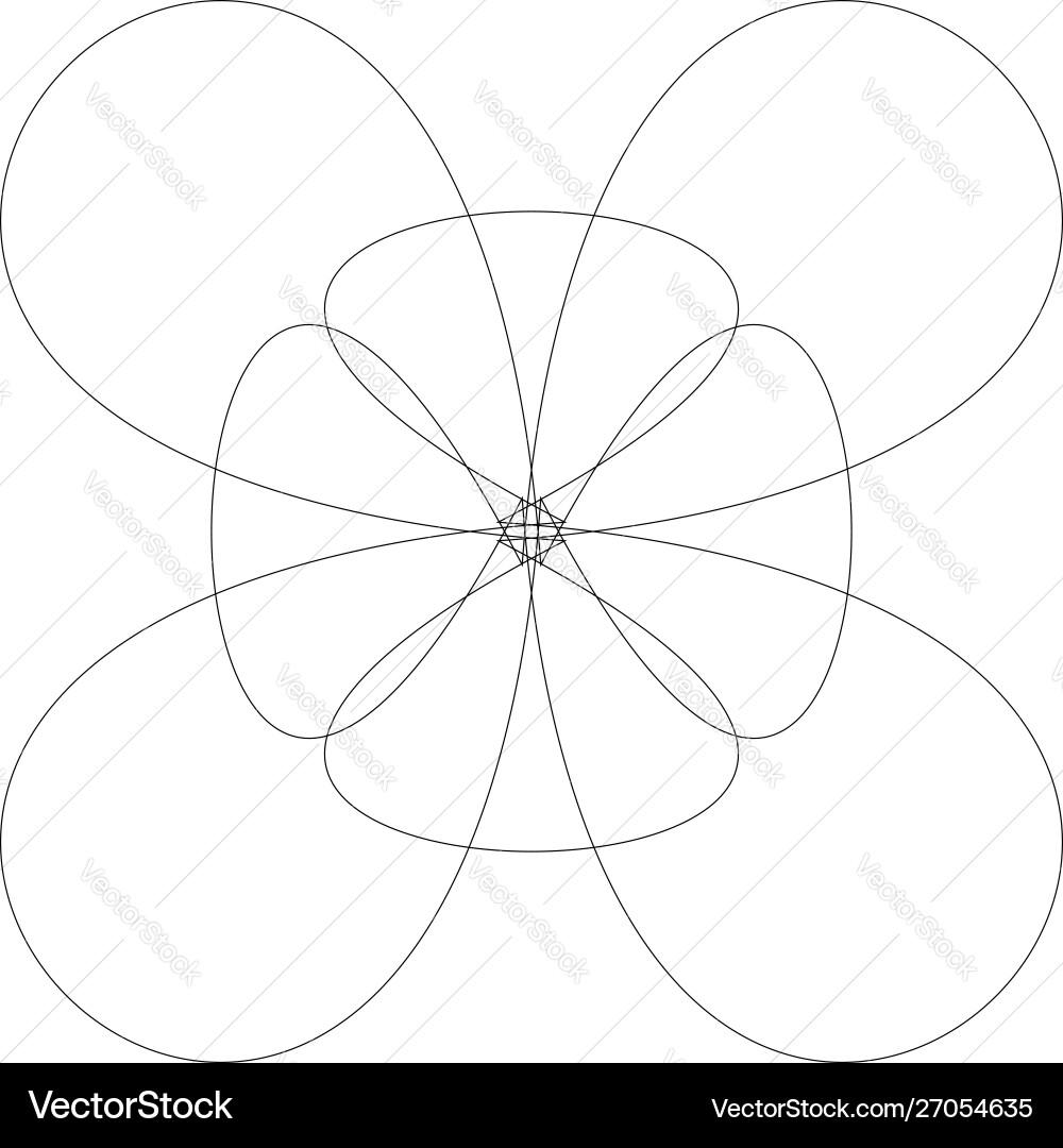 Circular geometric design elements with editable Vector Image