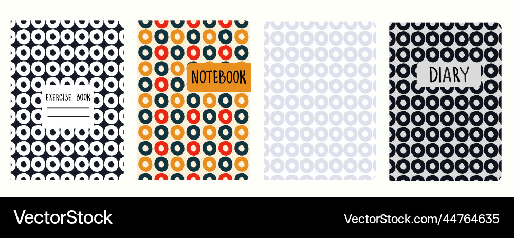 Cover page templates based on seamless patterns Vector Image