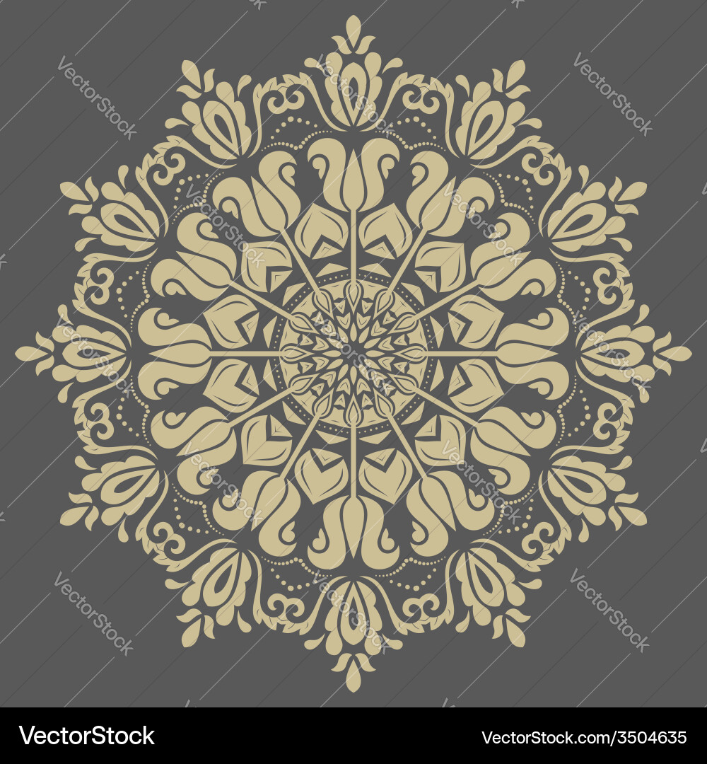 Damask pattern orient background Vector Image