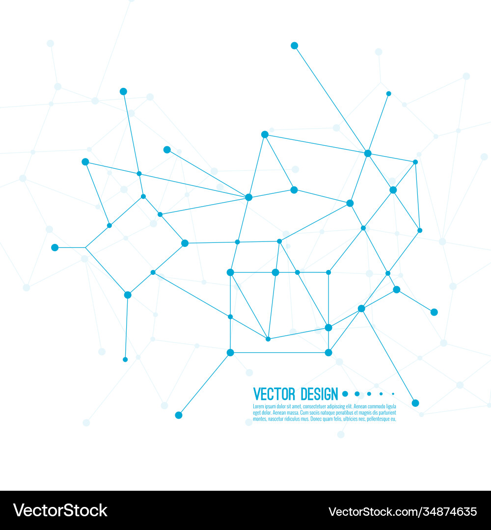 Futuristic Network Abstract Background vector image