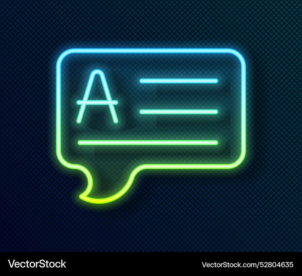 Glowing neon line speech bubbles with answer icon Glowing neon line speech bubbles with answer icon Vector Image