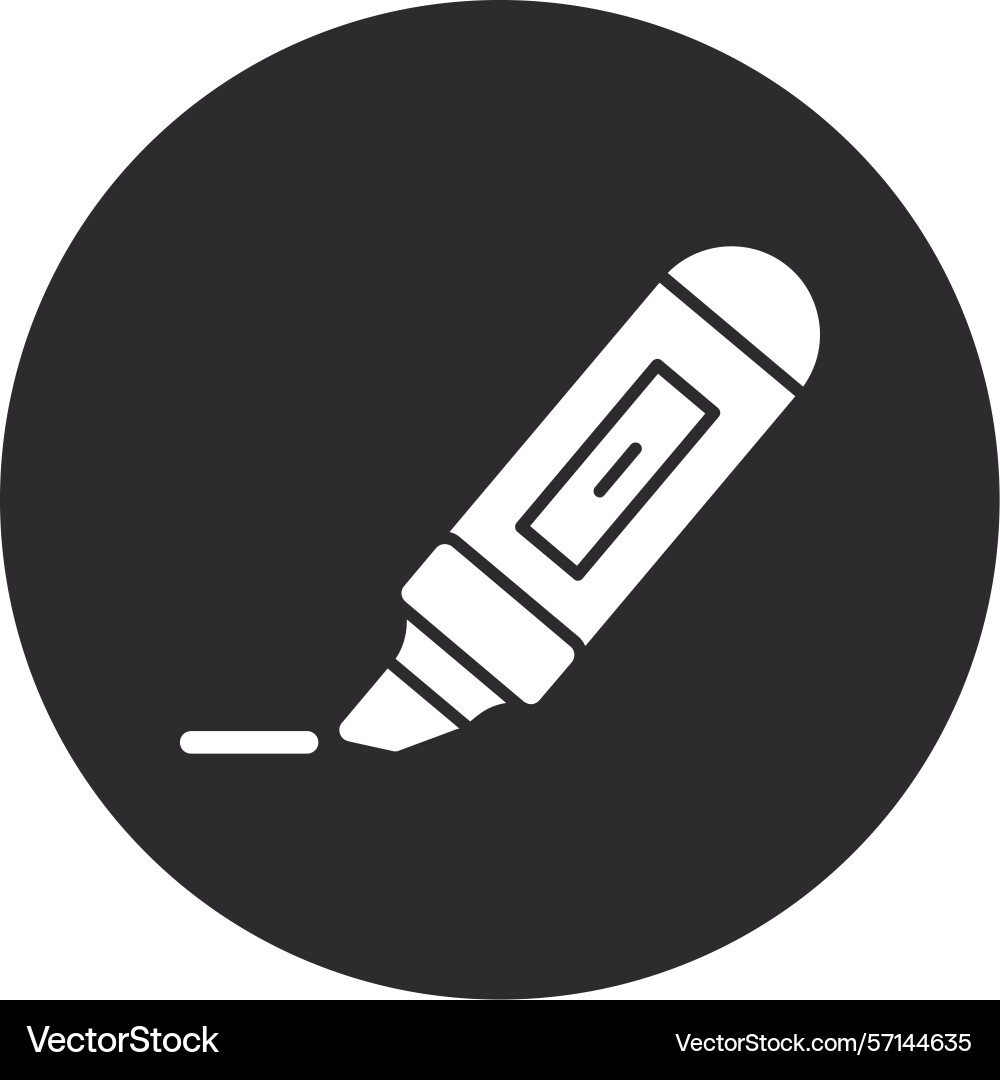Highlight inverted circle black Vector Image