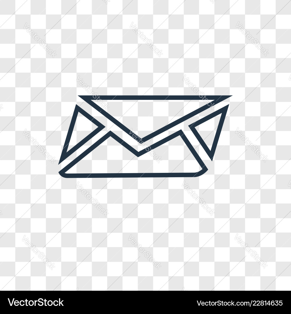 Mail concept linear icon isolated on transparent Mail concept linear icon isolated on transparent vector image