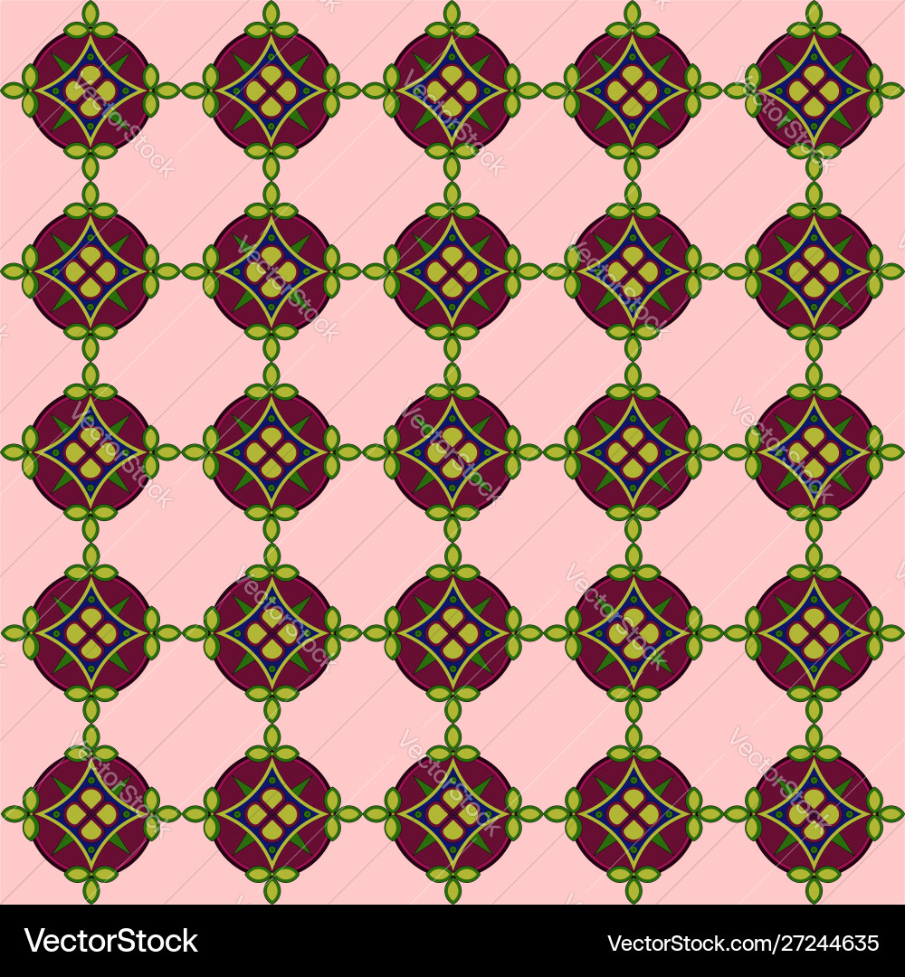 Seamless pattern with image a mosaic Vector Image